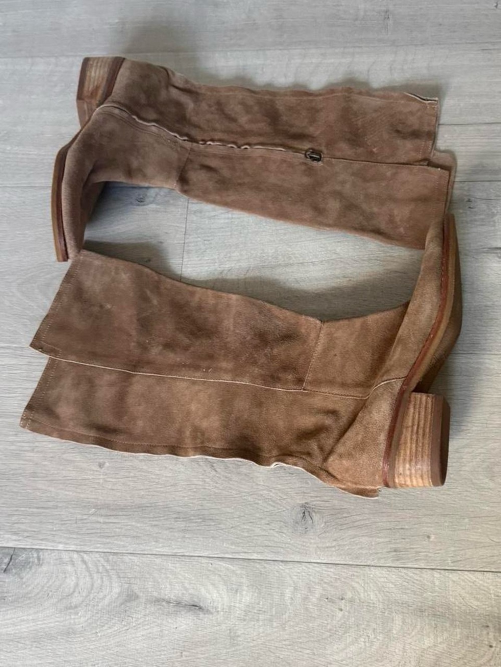 Joe’s Jeans Suede Riding Boots Tan Brown Knee High Equestrian Flat Women’s 7.5